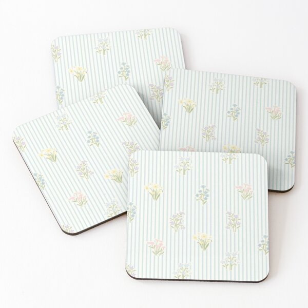 Item preview, Pastel Blue Striped Wildflower Pattern designed and sold by SimplebutSweet.