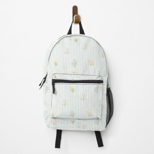 Item preview, Pastel Blue Striped Wildflower Pattern designed and sold by SimplebutSweet.