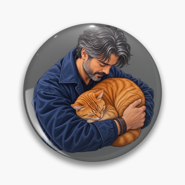 Item preview, Ginger Cat Dad – Heartfelt Cat Lover Illustration designed and sold by WAJIHLZ.