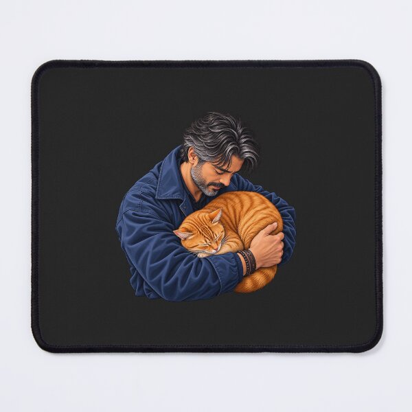 Item preview, Ginger Cat Dad – Heartfelt Cat Lover Illustration designed and sold by WAJIHLZ.