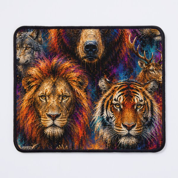 Item preview, Abstract Wild Kingdom Wildlife Portraits designed and sold by Qenlo.