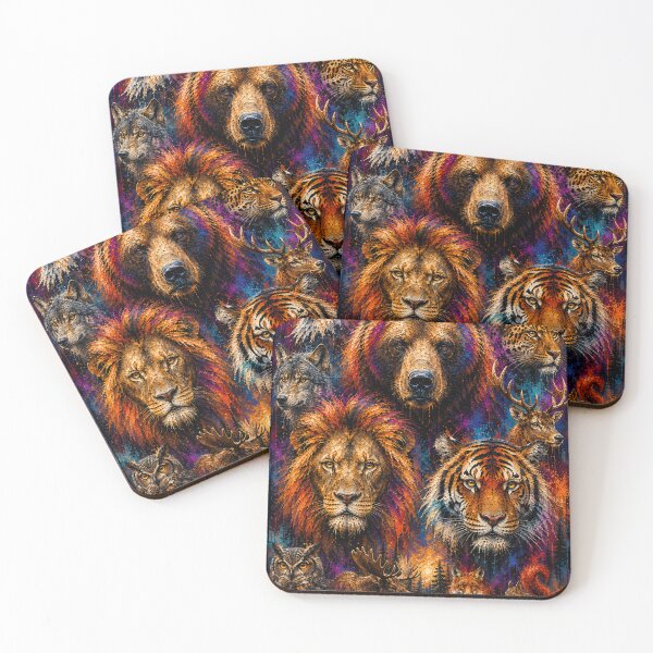 Item preview, Abstract Wild Kingdom Wildlife Portraits designed and sold by Qenlo.