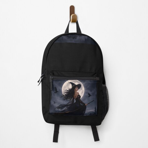 Item preview, Enchanting Witch Flying Over a Moonlit Forest designed and sold by DoveArtDesigns.
