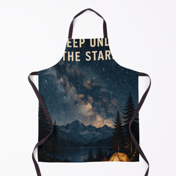 Aperçu de l'œuvre Sleep Under the Stars Camping Poster – Night Sky Mountain Wall Art créée et vendue par Watchyyy.