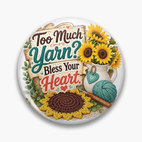 Item preview, Sunflower Too Much Yarn Bless Your Heart designed and sold by SASS-Crochet.