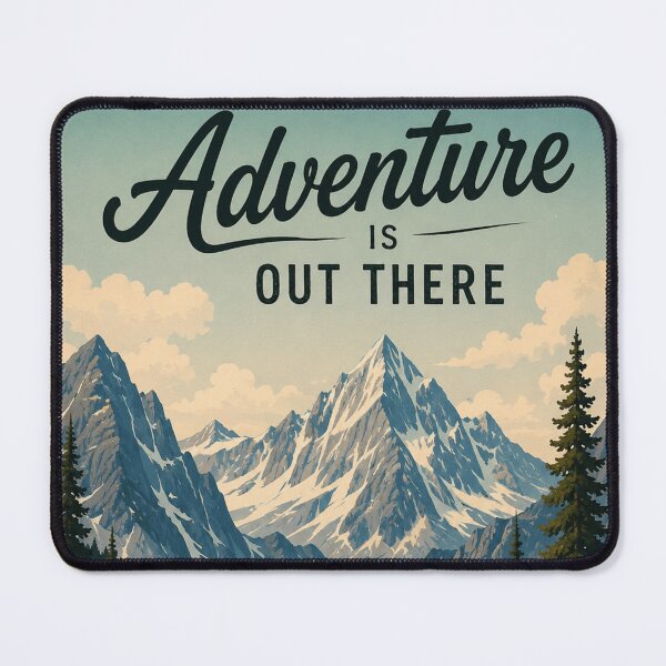 Item preview, Adventure Is Out There Vintage Road Trip Poster – Mountain Van Travel Art designed and sold by Watchyyy.