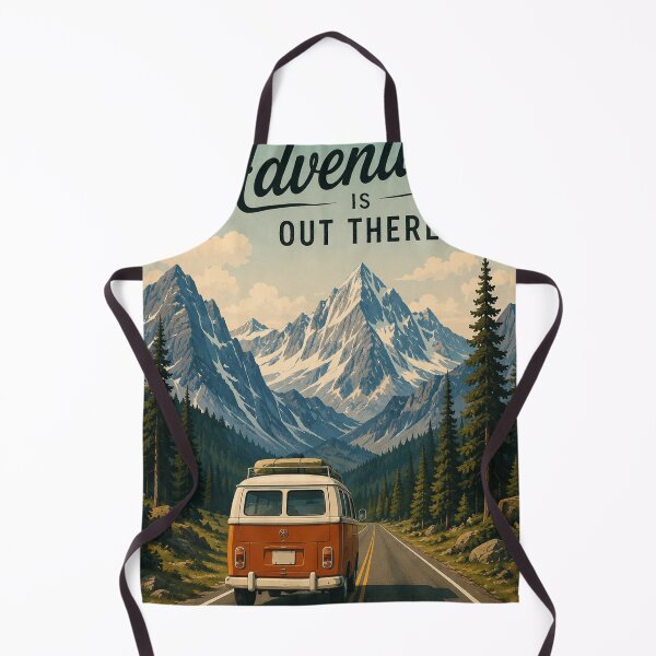 Item preview, Adventure Is Out There Vintage Road Trip Poster – Mountain Van Travel Art designed and sold by Watchyyy.