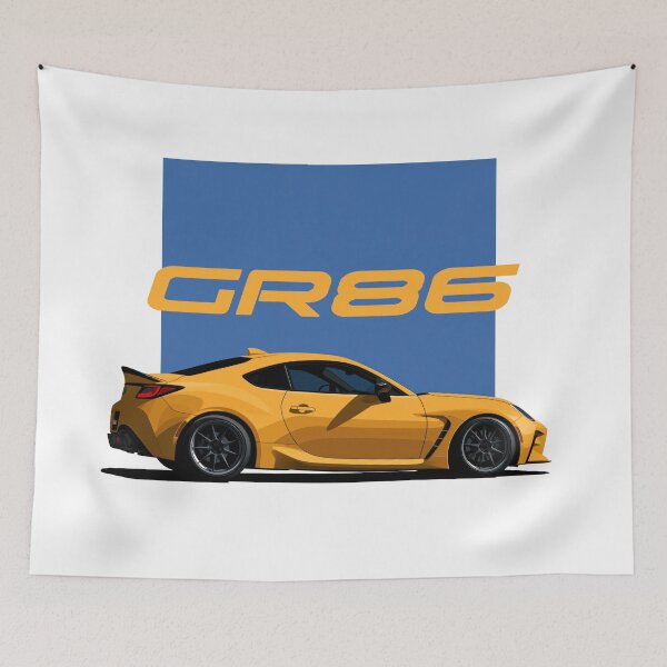 Item preview, GR86 yellow illustration designed and sold by blackdogshop.