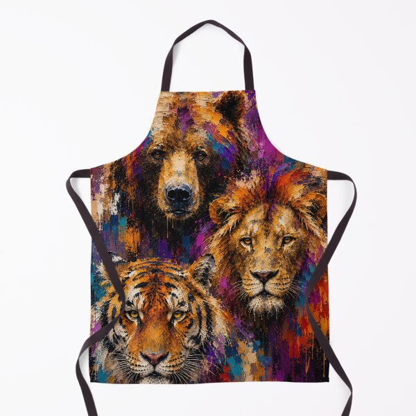 Item preview, Abstract Bear Lion Tiger Wildlife Art designed and sold by Qenlo.