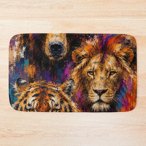 Item preview, Abstract Bear Lion Tiger Wildlife Art designed and sold by Qenlo.