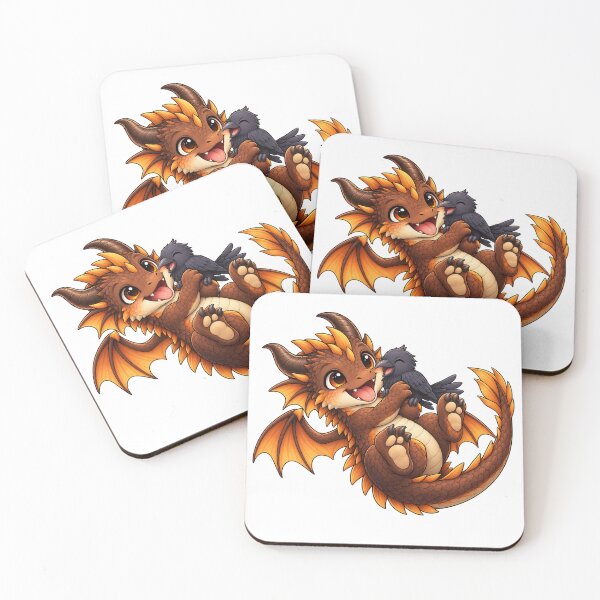 Item preview, Cute Dragon and Raven Best Friends designed and sold by Hatchling Hollow.