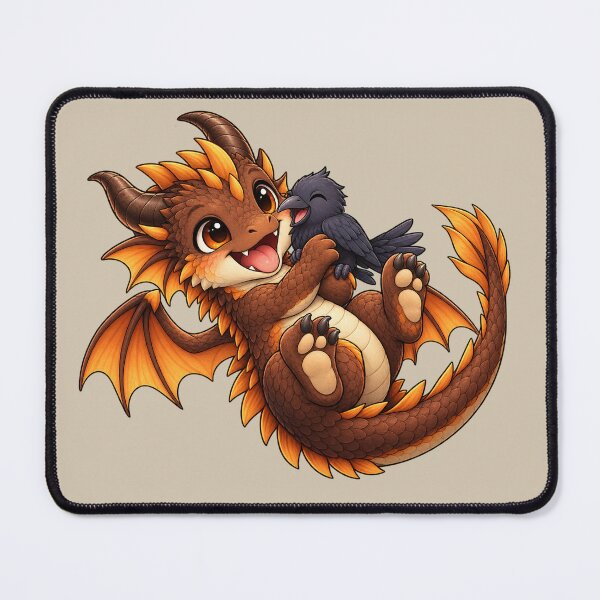 Item preview, Cute Dragon and Raven Best Friends designed and sold by Hatchling Hollow.