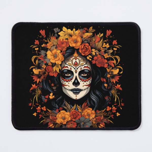 Item preview, Sugar Skull Catrina Day of the Dead Mexican Folk Floral Art designed and sold by FemmePrintHaven.