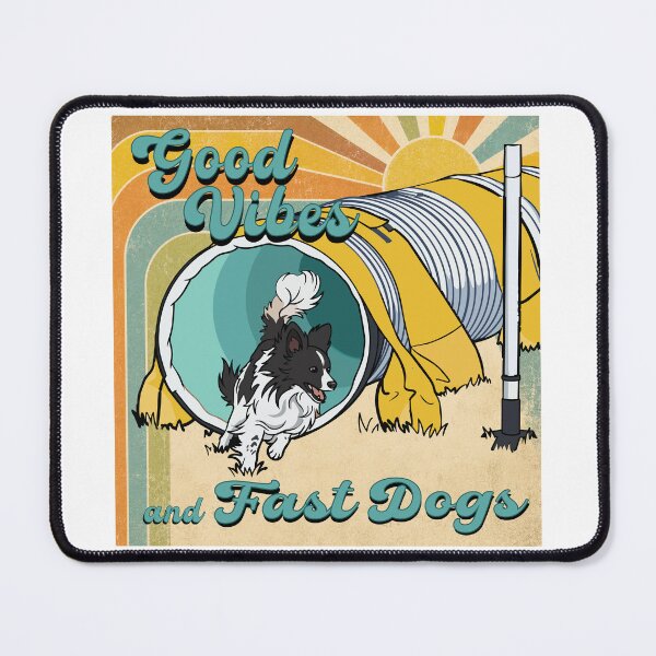 Item preview, Good Vibes and Fast Dogs - Retro Dog Agility designed and sold by Bluek9sDesign.