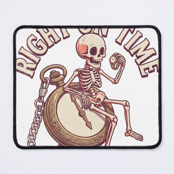 Item preview, Cute Skeleton Sitting on Pocket Watch Right On Time designed and sold by MisteryDesigner.
