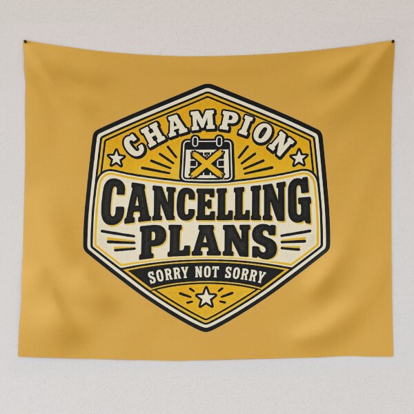 Item preview, Champion Cancelling Plans Vintage Introvert Badge designed and sold by QCena.