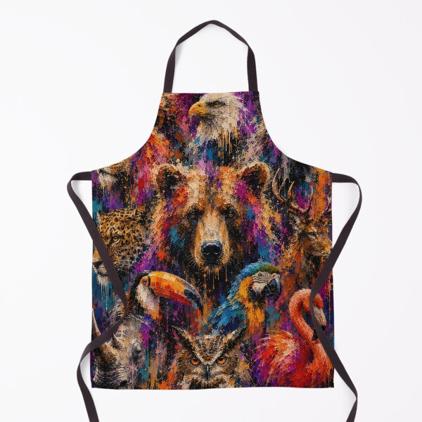 Item preview, Colorful Abstract Mixed Wildlife Portraits designed and sold by Qenlo.