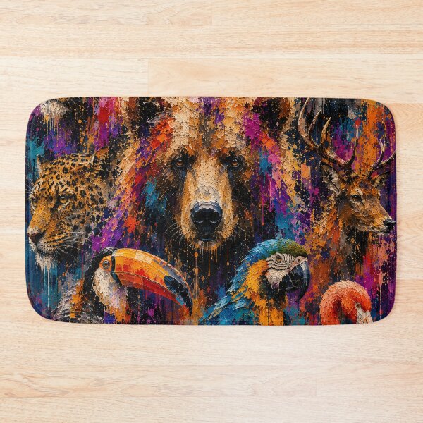 Item preview, Colorful Abstract Mixed Wildlife Portraits designed and sold by Qenlo.