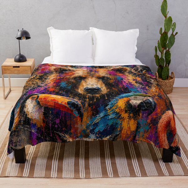 Item preview, Colorful Abstract Mixed Wildlife Portraits designed and sold by Qenlo.