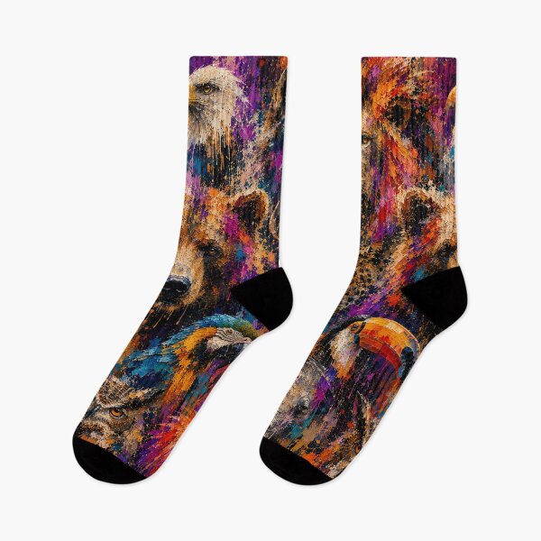 Item preview, Colorful Abstract Mixed Wildlife Portraits designed and sold by Qenlo.