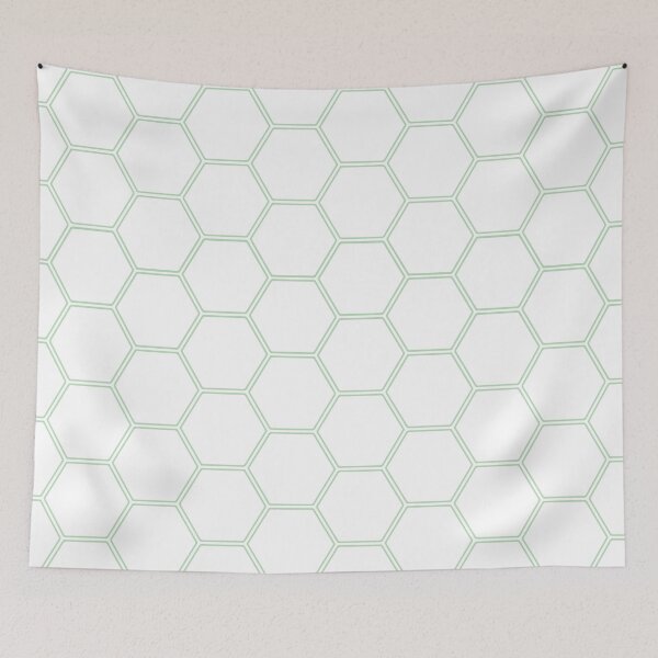 Item preview, Geometric Honeycomb Pattern - Mint Green #192 designed and sold by Natural Collective.