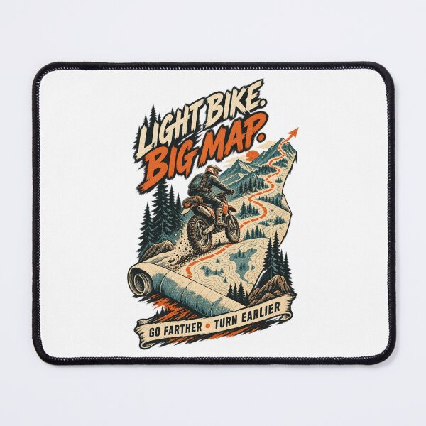 Item preview, Light Bike Big Map Mountain Trail Adventure designed and sold by TorqueTheoryLab.