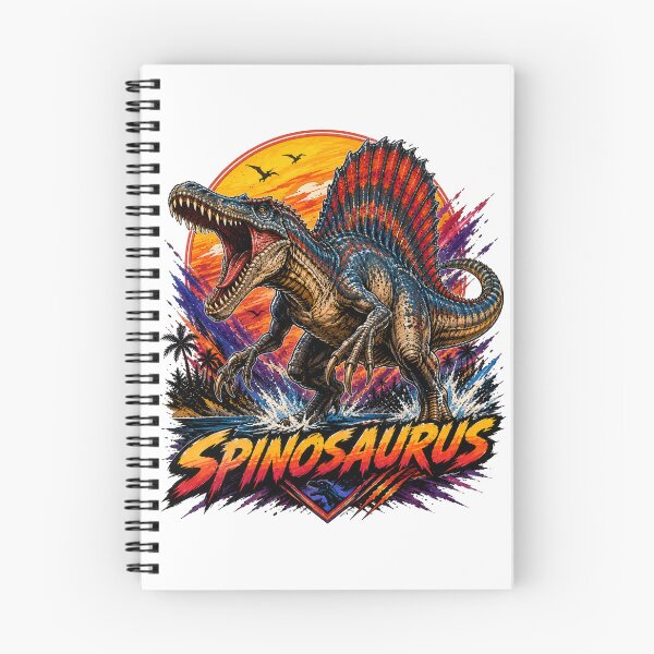 Item preview, Spinosaurus Retro Synthwave Aquatic Predator designed and sold by JonelleTshirts.