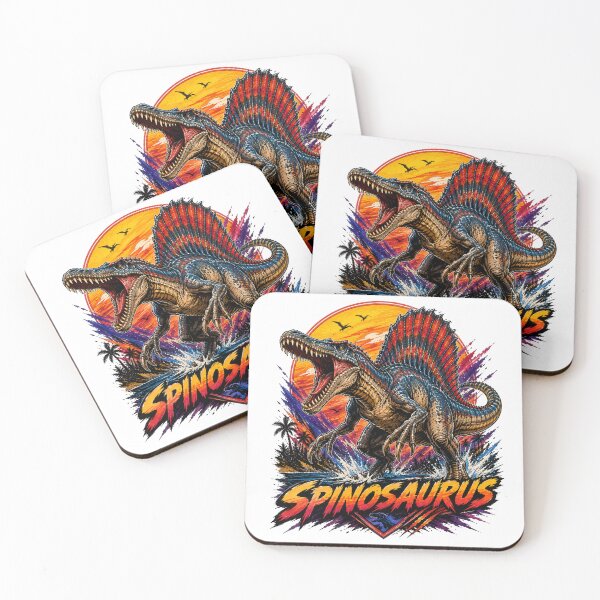 Item preview, Spinosaurus Retro Synthwave Aquatic Predator designed and sold by JonelleTshirts.