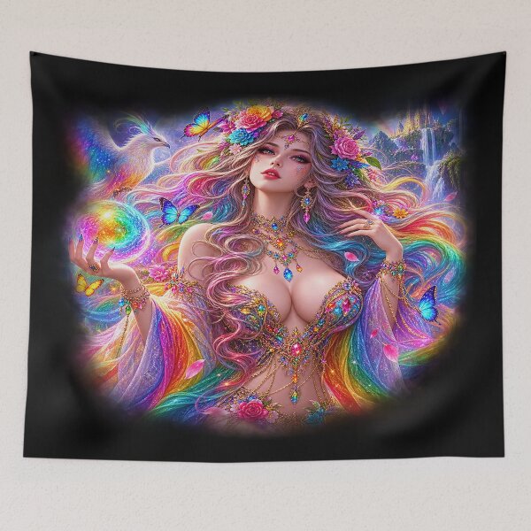Item preview, Rainbow Enchantress – Goddess of Color and Magic designed and sold by TroviTutto.