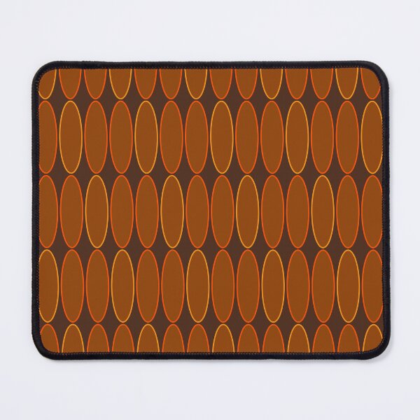 Item preview, Mid Century Modern Geometric Ovalia Pattern in Retro 70s Brown and Orange Tones designed and sold by kierkegaard.