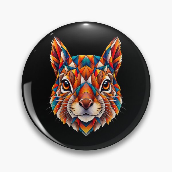 Item preview, ❌ Colorful Geometric Squirrel – Low Poly Animal Art for Forest & Nature Lovers designed and sold by Geometric Art..