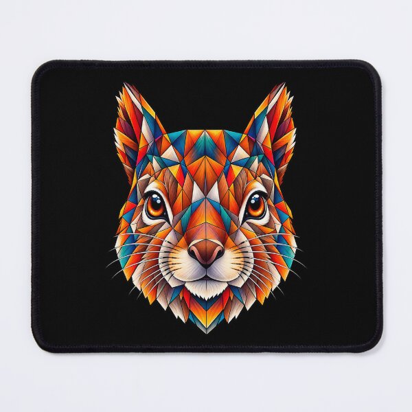 Item preview, ❌ Colorful Geometric Squirrel – Low Poly Animal Art for Forest & Nature Lovers designed and sold by Geometric Art..