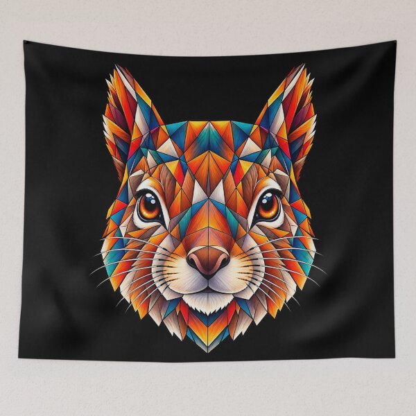 Item preview, ❌ Colorful Geometric Squirrel – Low Poly Animal Art for Forest & Nature Lovers designed and sold by Geometric Art..