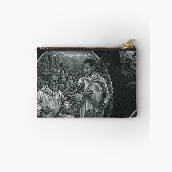 Item preview, Moroccan Traditional Berber Musicians Black and White Art designed and sold by Aelmajaoui.