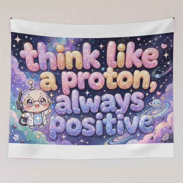 Item preview, always positive designed and sold by Bakeneko Wonders.
