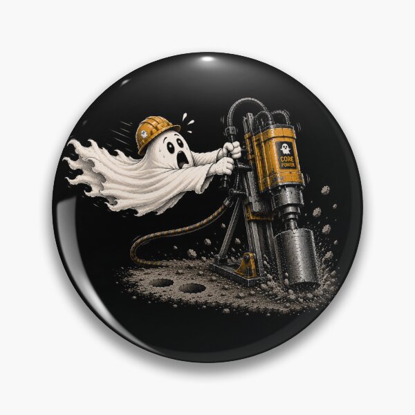 Item preview, Core Drilling Ghost Concrete Driller Humor designed and sold by Meandmyshop.