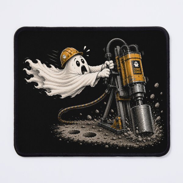 Item preview, Core Drilling Ghost Concrete Driller Humor designed and sold by Meandmyshop.