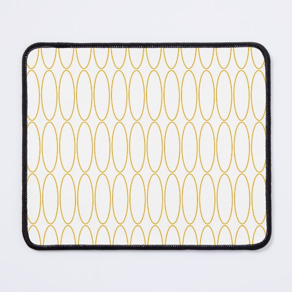 Item preview, Mid Century Modern Minimalist Geometric Ovalia Mustard Yellow and White Pattern designed and sold by kierkegaard.