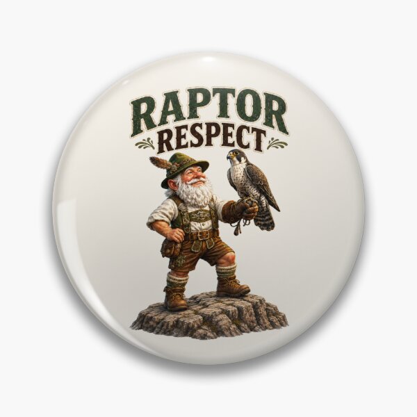 Item preview, Raptor Respect – Bavarian Falconer Gnome Wildlife Design designed and sold by Alpine-Ink.