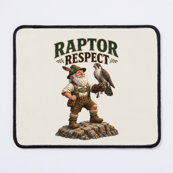 Item preview, Raptor Respect – Bavarian Falconer Gnome Wildlife Design designed and sold by Alpine-Ink.
