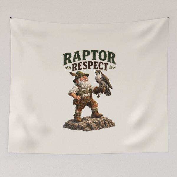 Item preview, Raptor Respect – Bavarian Falconer Gnome Wildlife Design designed and sold by Alpine-Ink.