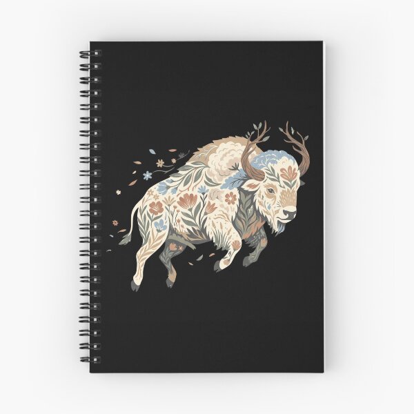 Item preview, Celestial Flying Bison | Folk Floral Air Beast Art designed and sold by WillCraftx.