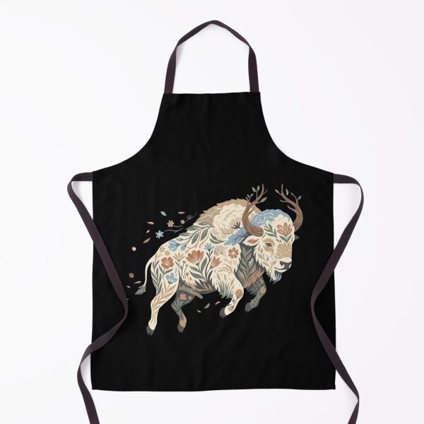 Item preview, Celestial Flying Bison | Folk Floral Air Beast Art designed and sold by WillCraftx.