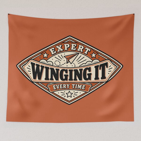 Item preview, Expert Winging It Vintage Paper Airplane Badge designed and sold by QCena.