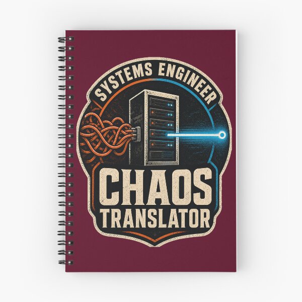 Item preview, Systems Engineer Chaos Translator – Funny IT & Sysadmin Retro Badge designed and sold by SVox.