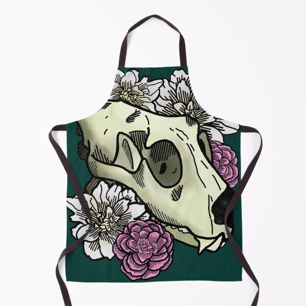 Item preview, Floral Dog Skull print designed and sold by Andy Maffo Makes Art.