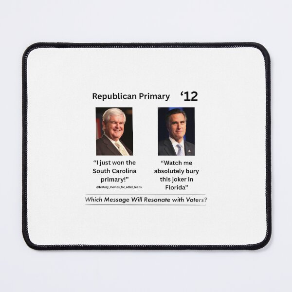 Item preview, Newt Gingrich vs Mitt Romney 2.0 designed and sold by history-memes.