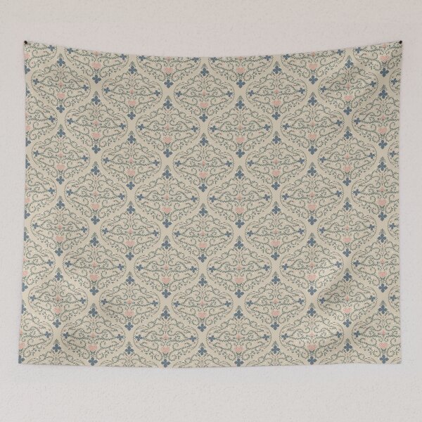 Item preview, Hydrangeas in Bloom - Damask Vines designed and sold by HumanariumArt.