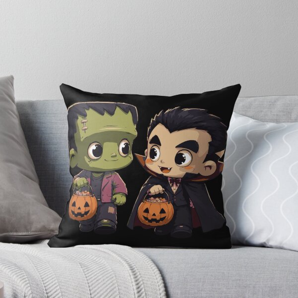 Item preview, Chibi Frankenstein and Dracula Trick or Treating designed and sold by ClubVacay.