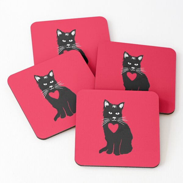 Item preview, Gorgeous George Black Cat on Red background designed and sold by BenitaJayne.